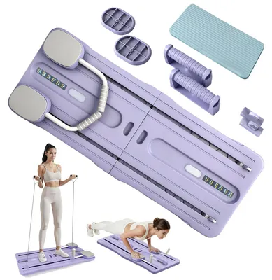 Imagen del producto de Máquina de Pilates Reformer plegable con entrenador multifuncional para uso doméstico y en gimnasios