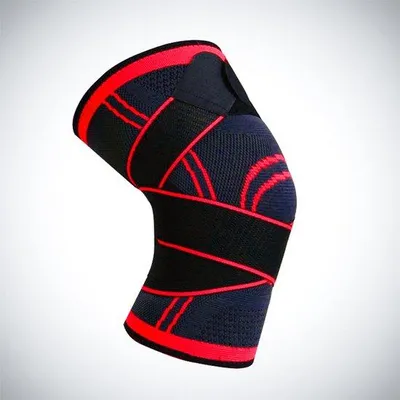 Produktbild von XL-Kniebeschermung rote, für Fitness, Laufen, Squatten, Anti-Slip, Kompressions, Kniegelenk- und Meniskusschutz für Männer und Frauen, Basketballschutz