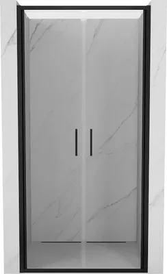 Obrázok produktu pre Mexen Exo 80 cm čierne transparentné výklopné sprchové dvere