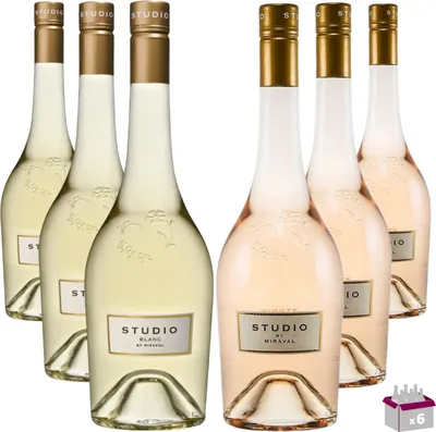 Produktbild von Los Entdeckung Studio von Miraval 6x75cl - 3 Studio von Miraval 2024 Rosé 75Cl 12,5% & 3 Studio von Miraval 2024 weiß 75cl 13%