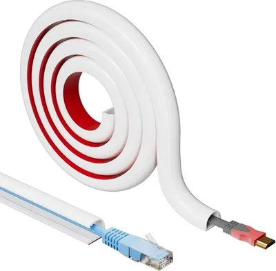 Immagine prodotto di Organizer per cavi USB e cavi audio-video - bianco - 15 x 10 mm