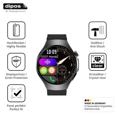 Produktbild von 2x Schutzfolie für FITVII MT116-01-1 Folie, 100% Displayabdeckung, dipos Flex