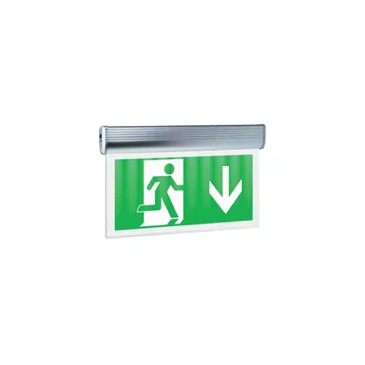 Produktbild von Smartwares 10.040.72 LED Notausgansschild NV42, Kunststoff, Aluminium, Grün, Weiß, 4 W, 12 lm, 12 - 24 / 100 - 240 V, 12 - 24 / 100 - 240 V