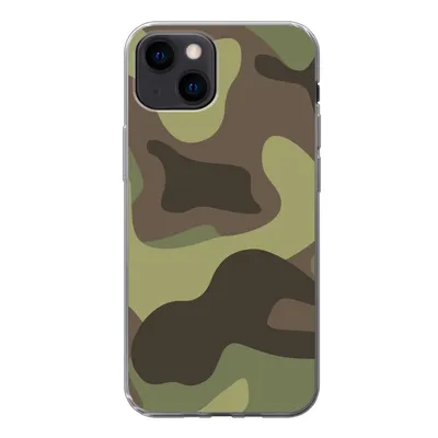 Produktbild von MuchoWow® Handyhülle Schutzhülle Hülle für iPhone 13 mini Illustration eines Tarnmusters Silikon Softcase Handy Hülle - Softcase