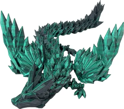 Produktbild von 3D-gedruckte fliegende Drachenfigur mit beweglichen Gelenken, farbenfrohe Drachenfigur, bewegliches geflügeltes Drachenmodell, Fidget-Spielzeug, Tischdekoration, Ornament