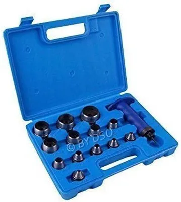 Produktbild von Stanzset für verschiedene Materialien 5-35 mm Durchmesser - Kunststoff, Leder, Gummi