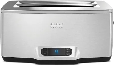 Produktbild von Caso 2779 inox 4 Design Toaster Toaster, 4 Edelstahlscheiben, Toastautomatik, extra großes LCD-Display, 1800 W, Silber