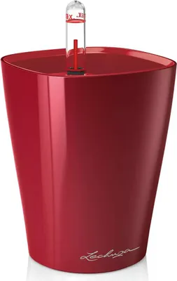 Obrázok produktu pre LECHUZA® Planters MINI-DELTINI Šarlátovo červená vysoko lesklá All-in-One