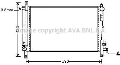 Produktbild von PRASCO CRA2080 Kühler Wasserkühler Motorkühler für CHRYSLER VOYAGER IV (RG, RS)
