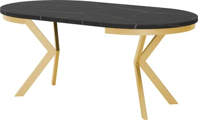 Produktbild von MIRJAN24 Tisch Edder 90, Esszimmer Tisch, Beine aus Stahl (Farbe: Schwarz / Hellgrau)