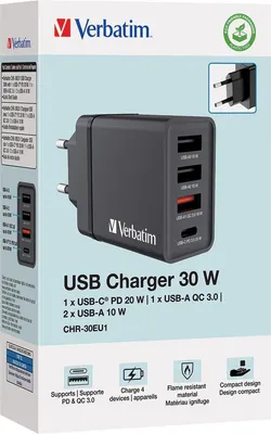 Produktbild von Verbatim 49700, Drinnen, AC, Schwarz