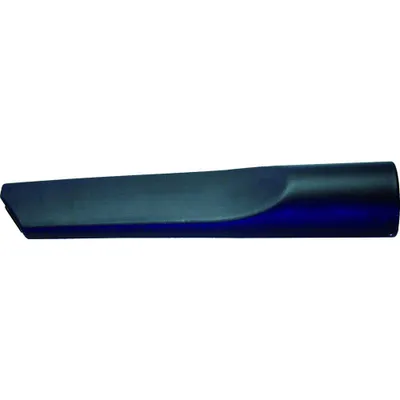 A black vacuum cleaner crevice tool is shown against a white background.