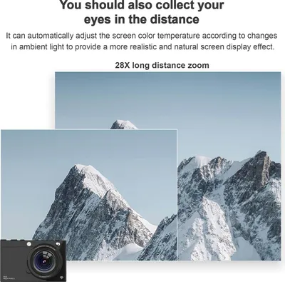 Zdjęcie produktu dla Przenośny aparat cyfrowy 4K CCD, WLAN, wideo, 64 MP, ekran 2,83 cala, ręczny/autofokus, 28-krotny zoom, wbudowana lampa błyskowa, 80 efektów filtrów, przyjęcie urodzinowe dla nastolatków