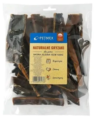 Zdjęcie produktu dla PETMEX naturalny gryzak Suszona skóra jelenia dla psa 1kg