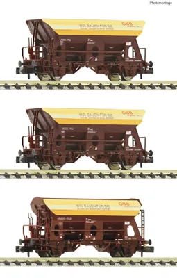 Produktbild von Fleischmann 6660057 N 3er-Set Schotterwagen derÖBB