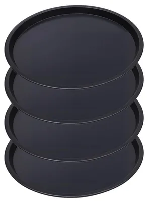 4er Set Pizzaplatten 30,5 cm antihaftbeschichtet Kohlenstoffstahl