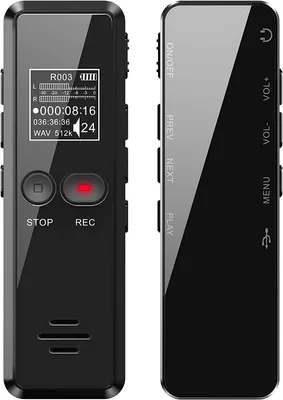 Produktbild von Digitaler Sprachrekorder, 64 GB, 1536 kbit/s, hohe Aufnahmequalität, Rauschunterdrückung, One-Touch-Aufnahme, Spracherkennung, MP3, Aufnahmegerät