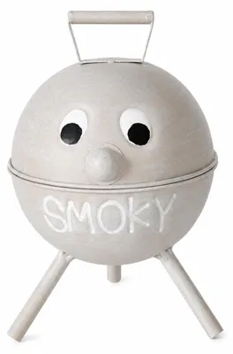 Produktbild von Boltze Sturmaschenbecher Junior Beige Smoky, Metall Aschenbecher mit Deckel, windgeschützter Tischaschenbecher für Balkon, Terrasse & Garten, 20 cm