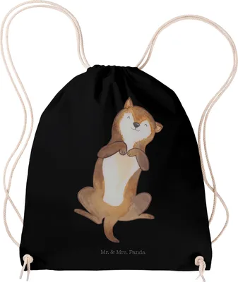 Produktbild von Mr. & Mrs. Panda Jutebeutel Hund Streicheln - Schwarz - Geschenk, Niedlich, Sprüche, Süß, Hunde, Hundeliebe, Stoffbeutel, Turnbeutel, gym tasche, Beutel, wander rucksack