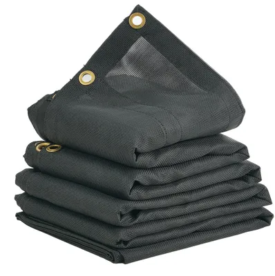 Immagine prodotto di VEVOR Telo per cassone ribaltabile, 8 x 18 piedi, rivestimento nero resistente in PVC con doppia tasca da 5,5" 18oz, occhielli in ottone, tessuto rinforzato a doppio ago, adatto per sistemi di cassoni ribaltabili manuali o elettrici