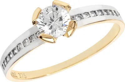 Produktbild von Exklusiver 9 Karat (375) Bicolor Gold Damen - Ring mit Zirkonia, 53 (16.9); TRS14905RSM