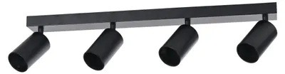 Produktbild von IMMAX PUNTO-4 Decken- und Wandstrahler, linear, 4-flammig, schwarz, für GU10-Leuchtmittel
