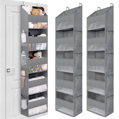Produktbild von Solidchoice – Türhänger-Organizer mit 5 Fächern (2er-Pack)