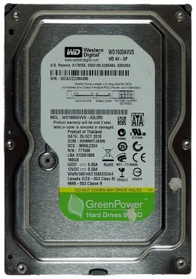 Produktbild von 160GB HDD WD AV-GP WD1600AVVS 8MB Cache SATA ID14136