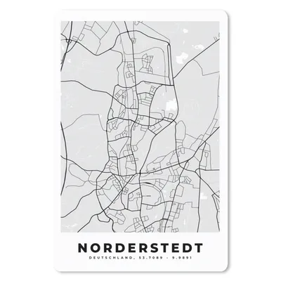 Produktbild von MuchoWow® Mauspad Mousepad Norderstedt - Karte - Stadtplan - Deutschland 18x27 cm - Mousepads - Maus Mat - Pad - Mausunterlage