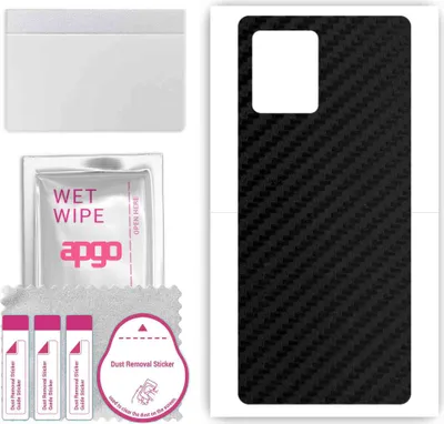 Produktbild von apgo Rückseite Schutzfolie, Skin, kompatibel mit Alcatel 1B (2022), Hinten Displayschutzfolie aus Vinylfolie, kratzfest, einfache Montage - Schwarzer Kohlenstoff
