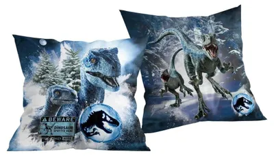 Imagen del producto de Almohada Blue Jurassic World 40 x 40 cms