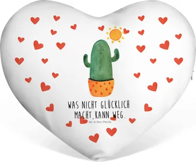 Produktbild von Mr. & Mrs. Panda Sofakissen Kaktus Sonne - Weiß - Geschenk, Liebeskummer, Kakteen, Kuschelkissen, Trennung, dekoartikel, Glück, Ich liebe dich Kissen, Dekokissen