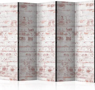 Zdjęcie produktu dla Parawan dwustronny Tła i desenie 225x172 cm 5-częściowy biały