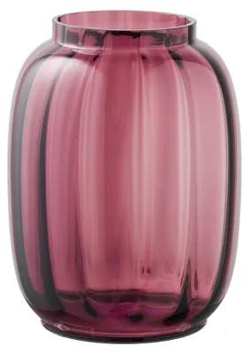 Productafbeelding van Mondgeblazen glazen vaas kastanjerood Vikasa Home ø17x21 cm