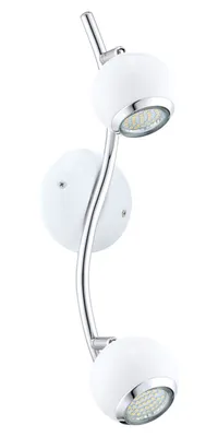 Produktbild von Eglo 31002 BIMEDA LED GU10 2-fach Deckenleuchte 2x2,8W 365x100mm Weiss Chrom warmweiss