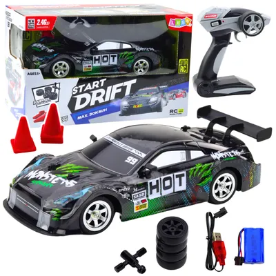 Obrázek produktu pro Drift Car Rc Black Green 30km/h 1:16