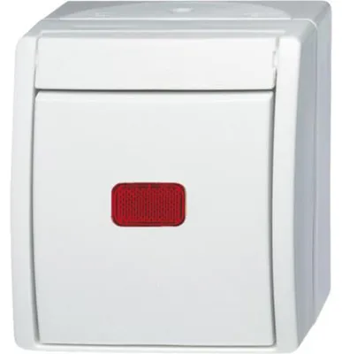 Produktbild von Busch-Jaeger 2601/6 SKW-54, 1P, Weiß, 250 V, 10 A, 74 mm, 55 mm