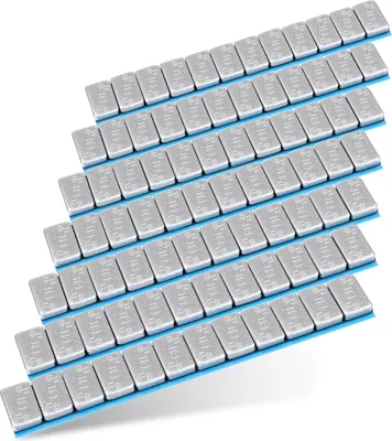 Produktbild von Klebegewichte Auswuchtgewichte 7x Riegel 12x5g Silber Kleberiegel Stahlgewichte