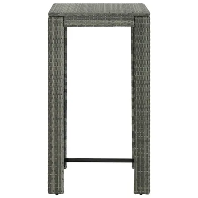 Immagine prodotto di vidaXL Tavolo bar da giardino grigio 60,5x60,5x110,5 cm in poly rattan