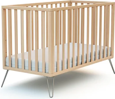 Image de JURABABY - Lit bébé en bois ONLY Acier 60 x 120 cm| Sommier réglable 3 hauteurs
