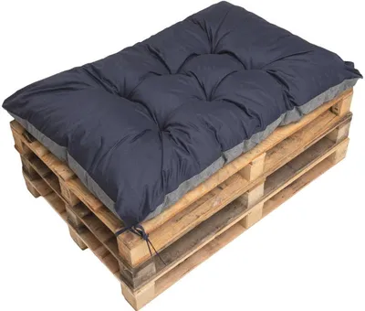Produktbild von Palettenkissen 120×80 cm – Bequemes Sitzkissen für Palettensofa und Gartenlounge Palettenkissen  Dunkelblau Gartenkissen, palettenkissen outdoor