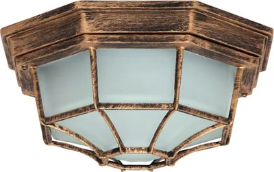 Produktbild von Rabalux 8376 Außendeckenleuchte Milano, E27, gold, 26x26cm