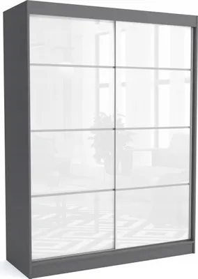Produktbild von Moderner Schiebetürenschranke BELI 160 cm Hochglanzplatte (ANTRACIT)