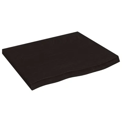 Produktbild von vidaXL Wandregal Dunkelbraun 60x50x(2-4) cm Massivholz Eiche Behandelt