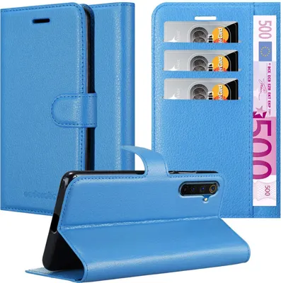Obrázok produktu pre Cadorabo puzdro pre Realme 6 PRO ochranné puzdro v modrej farbe puzdro na mobilný telefón kryt magnetické zatváranie