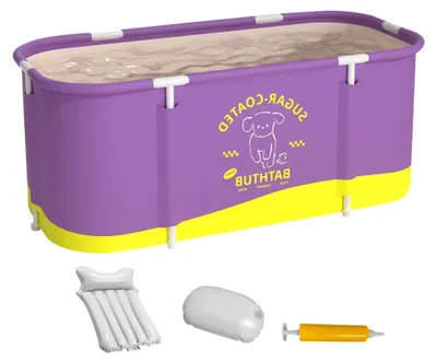 Produktbild von Faltbare Badewanne für Erwachsene, Faltbare Badewanne - Eiswanne | Faltbare Badewanne mit 100 x 60 x 45 cm, warme Badewanne, Eiswanne, separates Familienbadezimmer, Badewanne