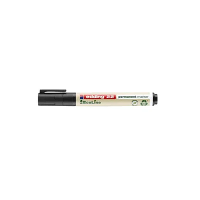 Produktbild von Edding 22 EcoLine, Schwarz, Meißel, Polypropylen (PP), Multi, 1 mm, 5 mm