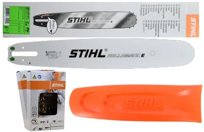 Produktbild von Stihl Führungsschiene 30030006811 Rollomatic E 37cm 0,325'1,6mm+ 2 Stihl Vollmeißelken 36390000062 +Stihl Schwertschutz  9174