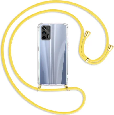 Produktbild von Handykette Backcover-Schutzhülle mit Band (Metall goldfarben) für Realme GT 5G (RMX2202) - gelb