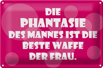 Produktbild von Blechschild Spruch 30x20cm Beste Waffe der Frau